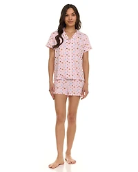 Paris Dreams Ladies  Notch Collar Pajama 2-Piece Short Set, Sizes S-XL – Online Exclusive