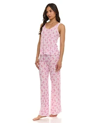Ensemble pyjama 2 pièces pour femme Cozy Couture, débardeur et pantalon, tailles S à XL