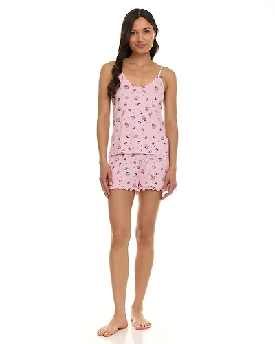 Ensemble pyjama 2 pièces caraco et short pour femme Paris Dreams, tailles S à XL – Exclusivité en ligne