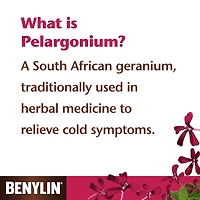 Benylin Multi-Symptom Herbal Syrup, Cough Suppressant, Sore Throat Relief, Common Cold, Pelargonium, Sidoides
