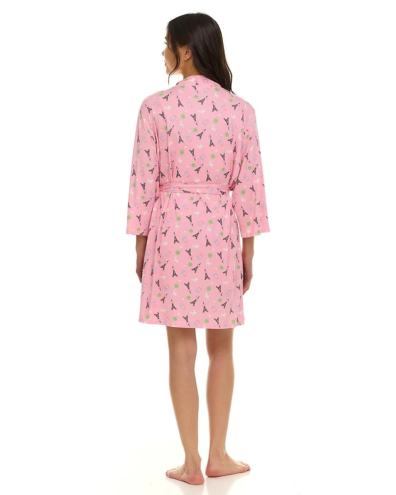 Women's Cozy 3 Piece Pajama Robe Set - Robe, Cami Top and Shorts – Online Exclusive