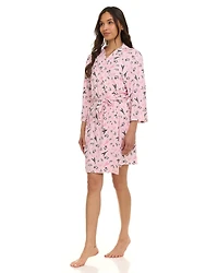Ensemble pyjama 3 pièces confortable pour femme : peignoir, haut caraco et short – Exclusivité en ligne
