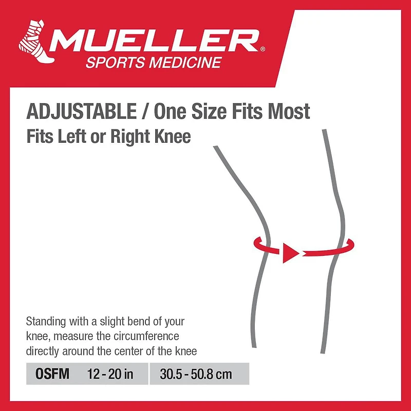 Mueller Self-Adjusting Knee Stabilizer, One Size Fits Most, Black
