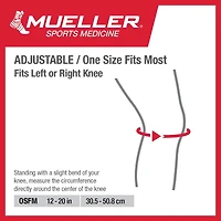 Mueller Self-Adjusting Knee Stabilizer, One Size Fits Most, Black