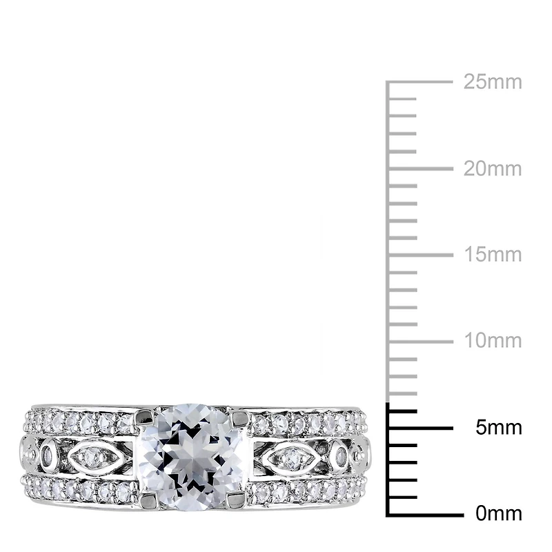 Miabella 1.88 Carat T.G.W. Created White Sapphire Engagement Ring in Sterling Silver