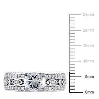 Miabella 1.88 Carat T.G.W. Created White Sapphire Engagement Ring in Sterling Silver