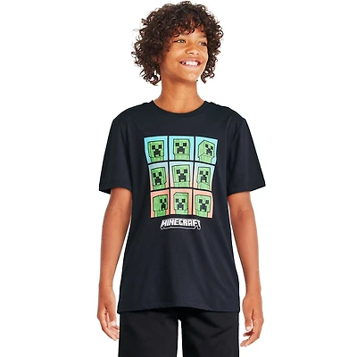 T-shirt avec imprimé graphique Minecraft pour garçons Tailles TP-TG