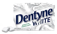 Dentyne White, Gomme sans sucre à la menthe verte - 12 Morceaux Gomme Dentyne White blanchit les dents!