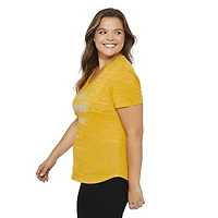 T-shirt teint par dévorage avec imprimé graphique George Plus pour femmes