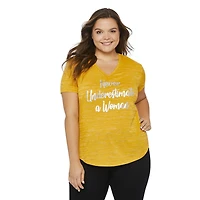 T-shirt teint par dévorage avec imprimé graphique George Plus pour femmes