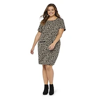 Robe fluide à manches courtes George Plus pour femmes