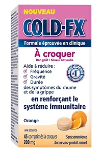 COLD-FX® Soutien quotidien À croquer saveur d’orange