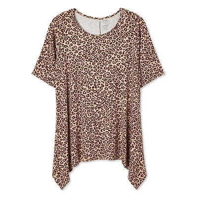T-shirt à ourlet asymétrique George Plus pour femmes