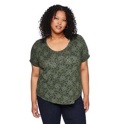 George Women's Plus Scoop Neckline Tee, Sizes 1X-4X