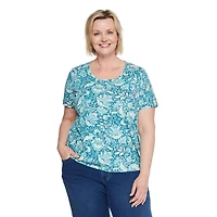 Iyla Women's Plus Crew Neckline Top