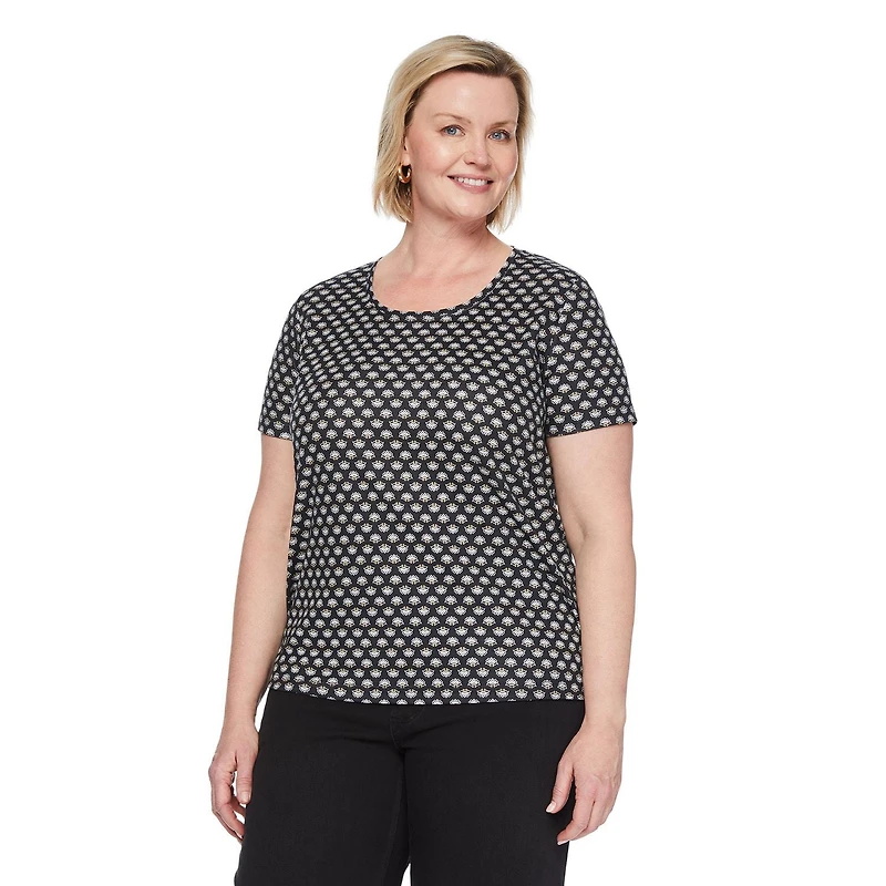 Haut à encolure ras du cou Iyla Plus pour femmes Tailles 1X-4X