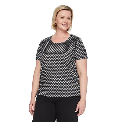 Haut à encolure ras du cou Iyla Plus pour femmes Tailles 1X-4X