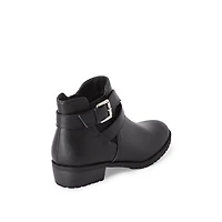 Time and Tru Women's Buckle Detail Booties, Wide Width Sizes 6-10