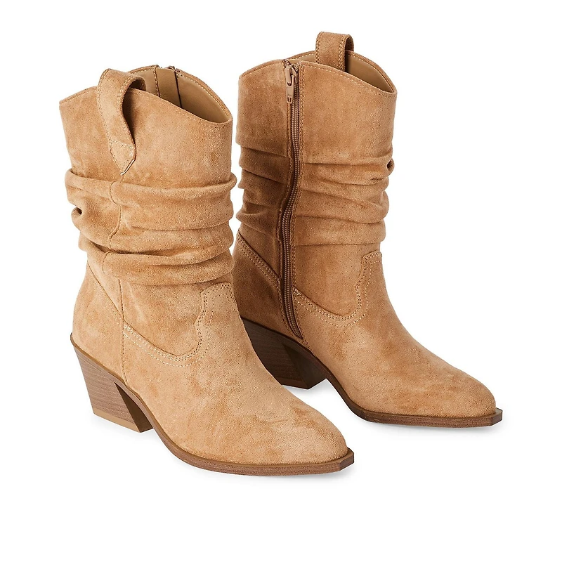Bottes à motif ruché Time and Tru pour femmes