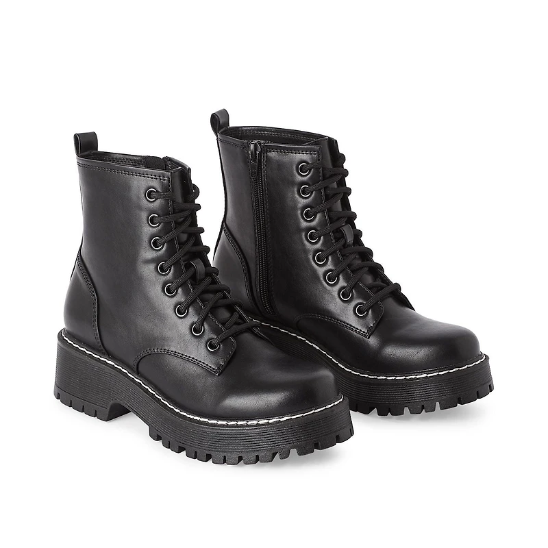 Time and Tru Women's Combat Boots, Sizes 6-10