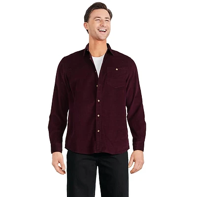 Chemise en velours côtelé George pour hommes Tailles P-2XL