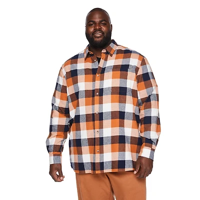 Chemise en flanelle George Plus pour hommes Tailles 3XL-5XL