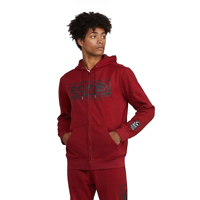 Sweat à capuche zippé Ecko pour hommes avec poches kangourou