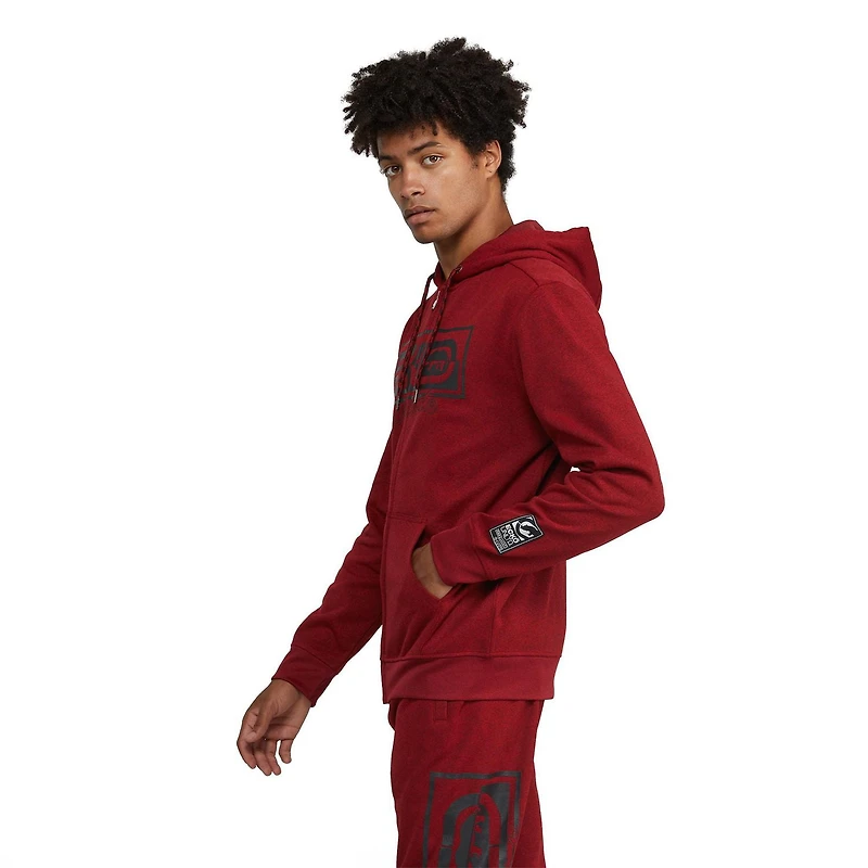 Sweat à capuche zippé Ecko pour hommes avec poches kangourou