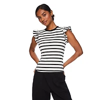 George Women's Rib Ruffle Tee