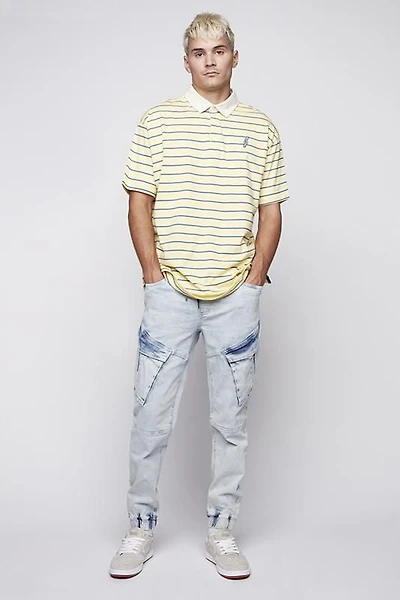 Jeaniologie ™ Jogger cargo à poignets - Bleu Clair