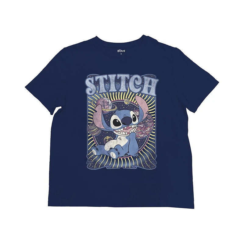 Disney Lilo & Stitch Dames<br>T-shirt à manches courtes Groovy Stitch
