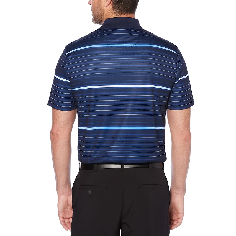 Ben Hogan Men's Performance short Sleeve Printed Stacked Ombre Polo Shirt