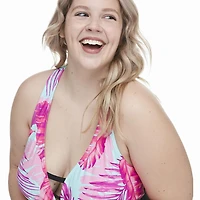 George Plus Women's Ladder V-Neckline 1-Piece Swimsuit