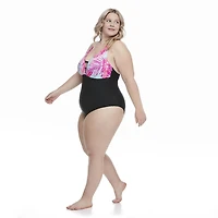 George Plus Women's Ladder V-Neckline 1-Piece Swimsuit