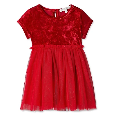 Robe à motif de pois métalliques George pour bébés filles