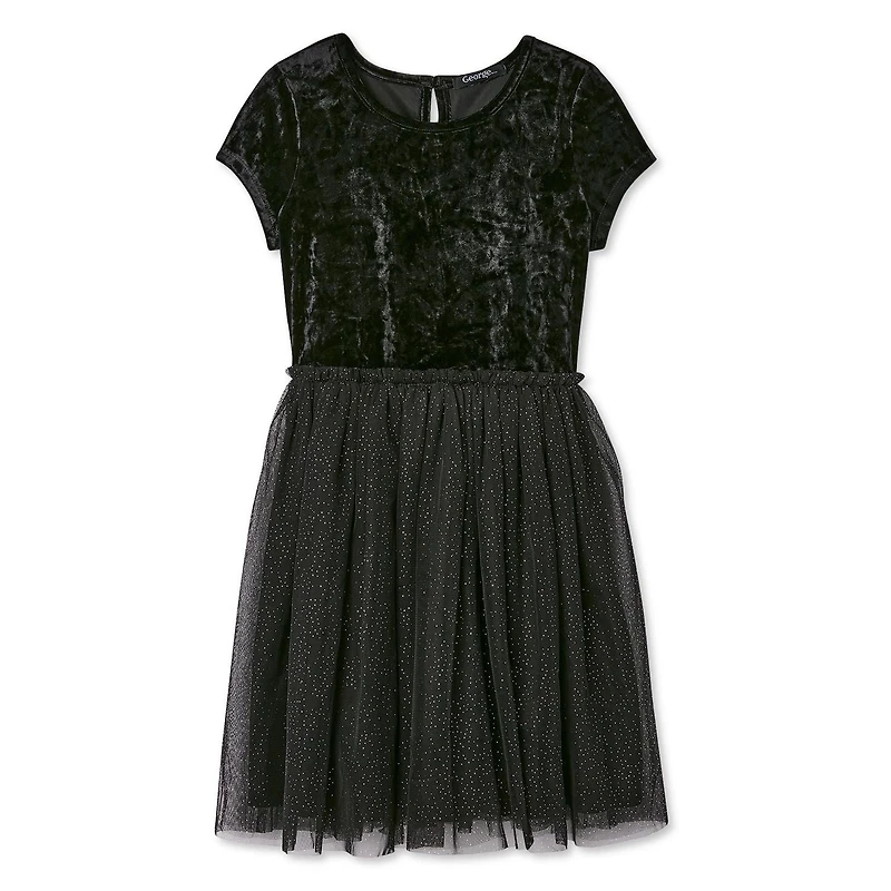 Robe à motif de pois métalliques George pour filles