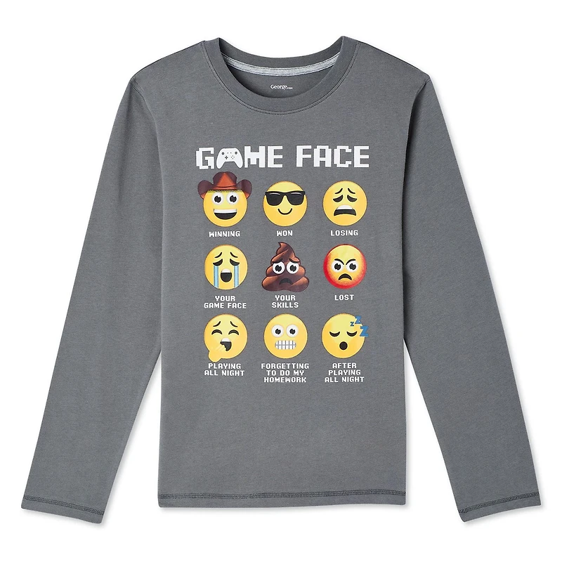 T-shirt à manches longues avec imprimé graphique George pour garçons