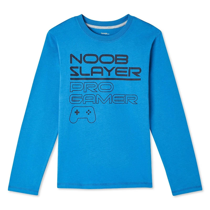 T-shirt à manches longues avec imprimé graphique George pour garçons