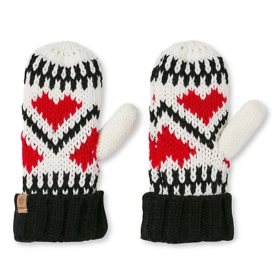 Canadiana Girls' Jacquard Mittens