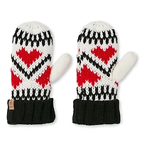 Canadiana Girls' Jacquard Mittens