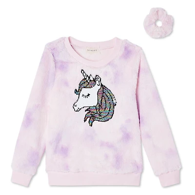 Chandail en tricot peluché avec chouchou Btween pour filles
