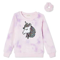 Chandail en tricot peluché avec chouchou Btween pour filles