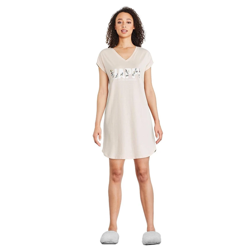 Chemise de nuit à encolure en V George pour femmes Tailles P–TG