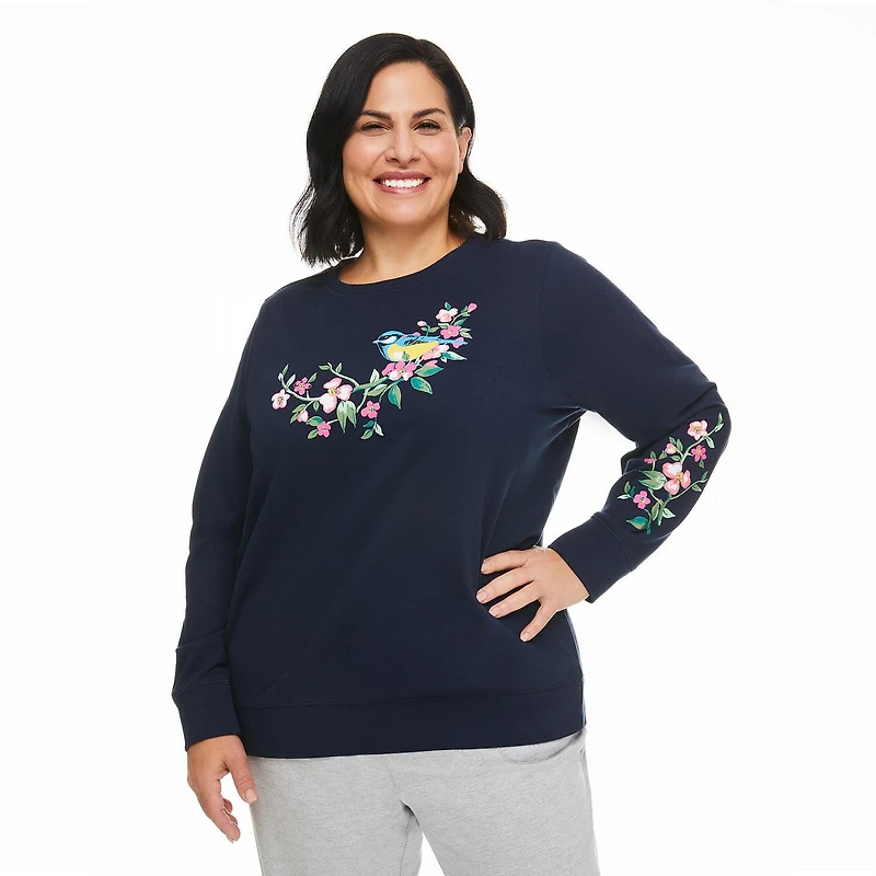 Penmans Plus Women's Crew Neckline Graphic Sweatshirt