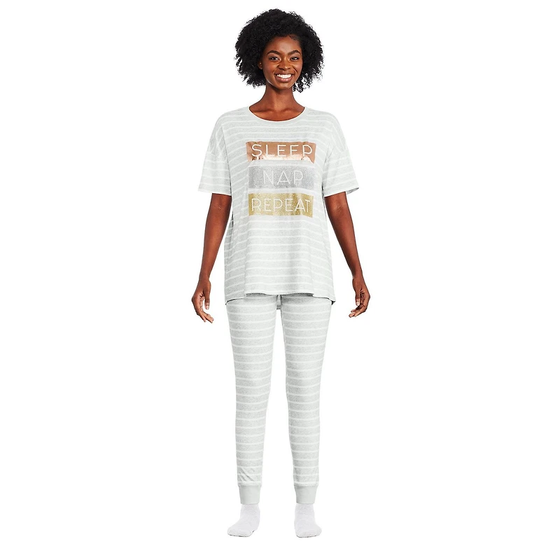 George Women's Tee and Pant Pajamas 2-Piece Set