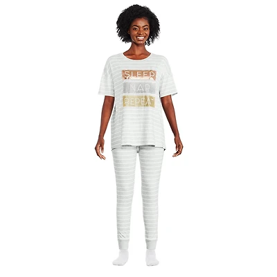 George Women's Tee and Pant Pajamas 2-Piece Set