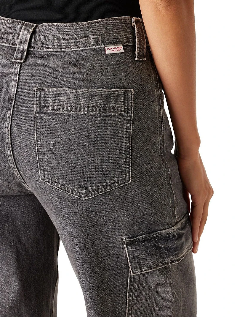Levi Strauss Signature™ Women's  Cargo Wide Leg Jeans, Available sizes: 2 – 18