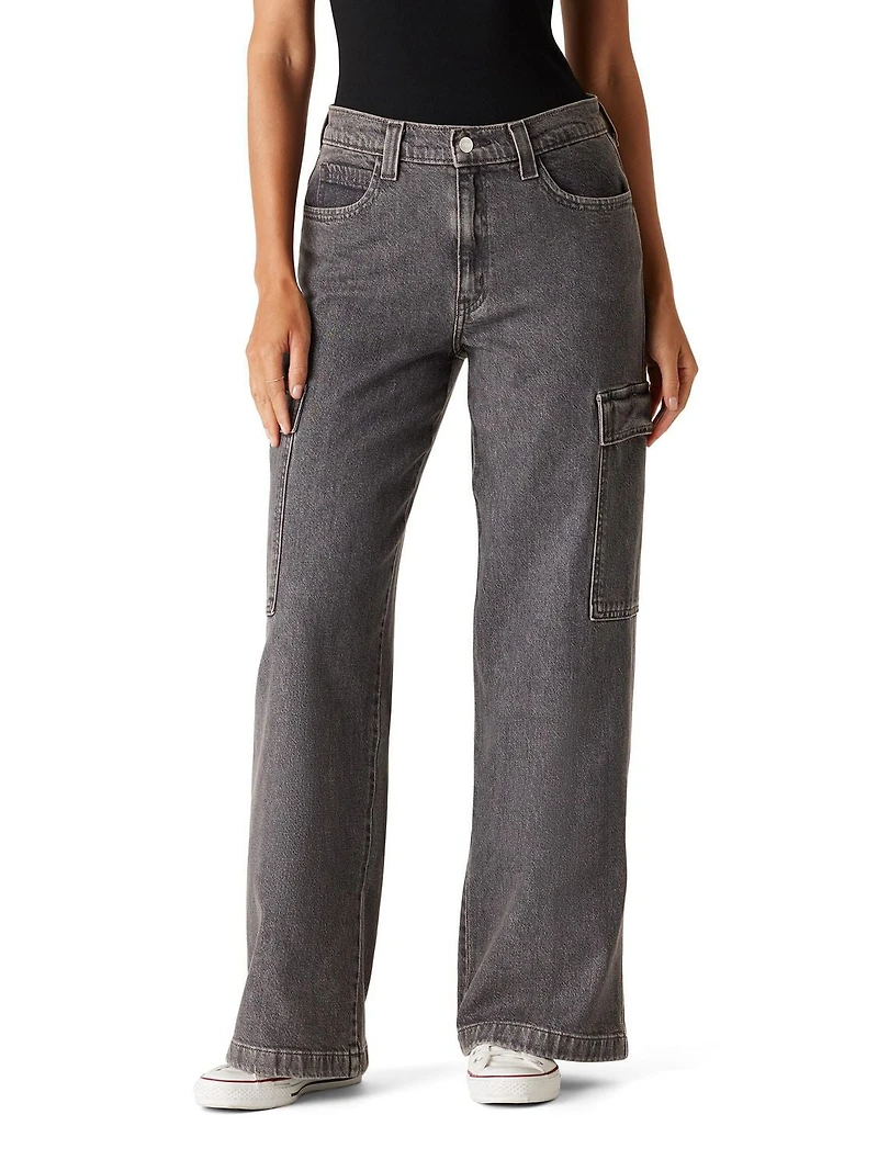 Levi Strauss Signature™ Women's Cargo Wide Leg Jeans, Available sizes: 2 – 18