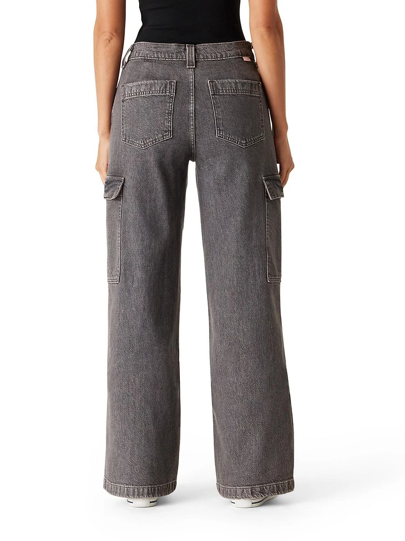 Levi Strauss Signature™ Women's  Cargo Wide Leg Jeans, Available sizes: 2 – 18