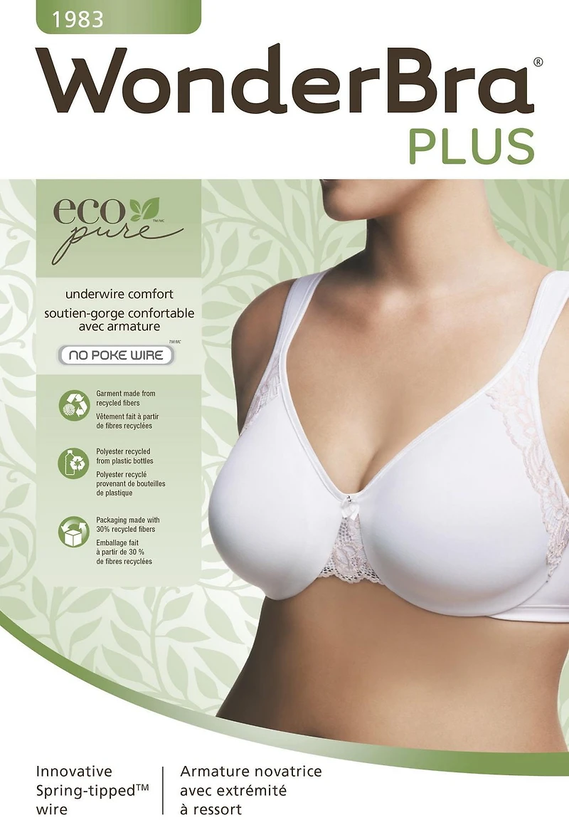 Soutien-gorge à armature No Poke de WonderBra Plus Tailles 42B 44DD
